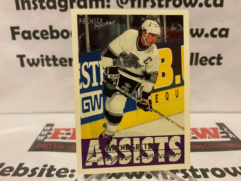 1994-95 Topps Premier Assists WAYNE GRETZKY LA Kings Hockey Card #154