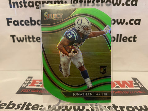 Jonathan Taylor 2020 Select Neon Green Field Level Prizm RC Indianapolis Colts