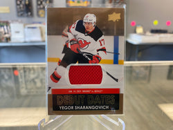 2021-22 Upper Deck Debut Dates Gold Jersey #DD-21 Yegor Sharangovich