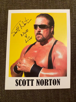 Scott Norton Autographed 8x10 Wrestling Photo - First Row Collectibles