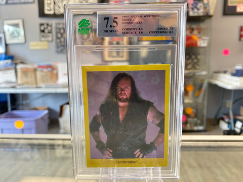 Undertaker 1998 Cardinal WWF Trivia Series 2 Graded MNT 7.5