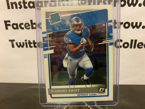 D'Andre Swift 2020 Panini Donruss Optic #159 Rated Rookie RC Detroit Lions