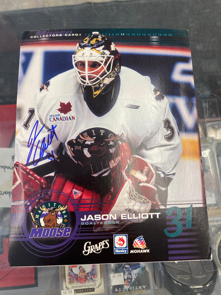 Jason Elliott signed 1999-00 Manitoba Moose Card