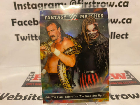 Jake Roberts vs Bray Wyatt 2020 Topps Chrome WWE Fantasy Matches Card FM-12