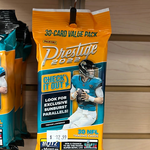 2022 Panini NFL Prestige 30 card value pack