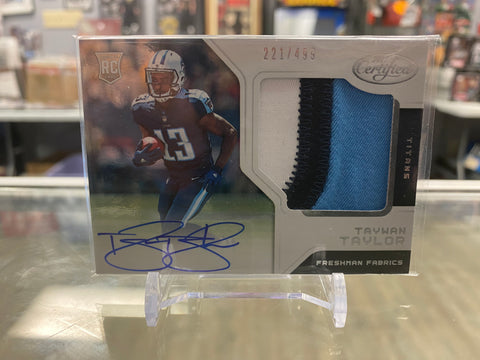 2017 Certified Jersey 3- color Patch Rookie Autograph Taywan Taylor Titans /499