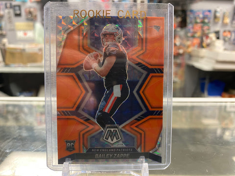 2022 Panini Mosaic Bailey Zappe #321 Orange Reactive Prizm Rookie RC Patriots