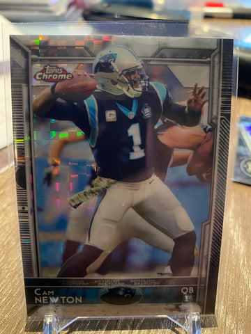 Cam Newton 2015 Topps Chrome Xfractor #20 Panthers Patriots