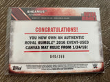 WWE Sheamus 2016 Topps Then Now Forever Royal Rumble Mat Relic Card /399