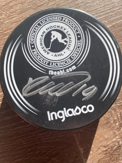 David Gustafsson signed Manitoba Moose Hockey Puck