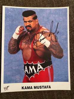 Kama Mustafa Autographed 8x10 Wrestling Photo - First Row Collectibles