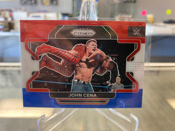 2022 Panini WWE Prizm #45 John Cena Red White Blue Retail Exclusive SP Parallel