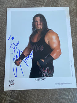 Rhyno signed WWE 8x10 Promo Photo WWF