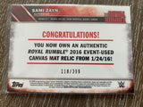 WWE Sami Zayn 2016 Topps Then Now Forever Royal Rumble Mat Relic /399