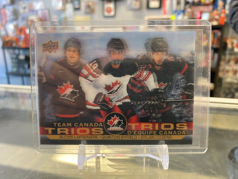 2021-22 UD Tim Hortons Team Canada Trios LAFRIENIERE BYFIELD COZENS T-8