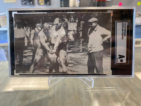 Frank Gotch and Trainers 1910’s Postcard Graded SGC A