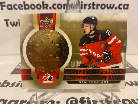 Sam Reinhart 2021-22 Upper Deck Tim Hortons Team Canada Championship Medals M-6