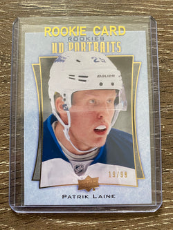 Patrik Laine 2016-17 Upper Deck Rookies Portraits Gold - Upper Deck Hockey 19/99
