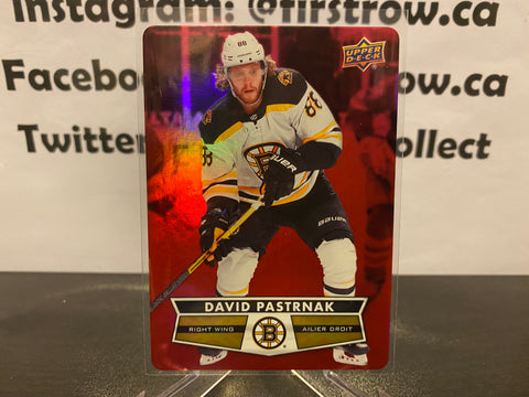 David Pastrnak 2021-22 Upper Deck Tim Hortons Red Die-Cut DC-37