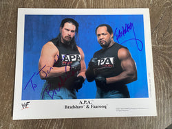 APA Bradshaw & Faarooq signed WWE 8x10 Promo Photo WWF