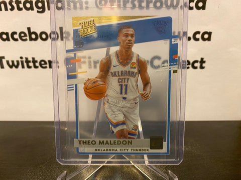 THEO MALEDON 2020-21 Clearly Donruss Rated Rookie Gold #60