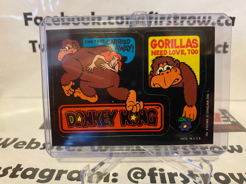 Donkey Kong Sticker Card Mint Topps Nintendo 1982