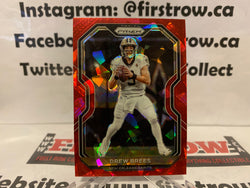 2020 Panini Prizm Drew Brees RED Cracked Ice Prizm Card #243