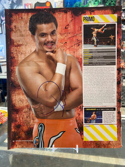 Primo signed WWE Program Magazine Page