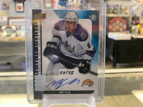 2008 Upper Deck Canadian Fall Expo Priority Signings /75 Matt Ellis #PS-ME Auto