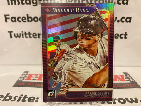 Rafael Devers 2021 Donruss Diamond Kings Red Stripe Numbered /2021 Foil Red Sox