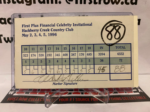 Clark Gillies signed Celebrity Golf Tournament Score Card