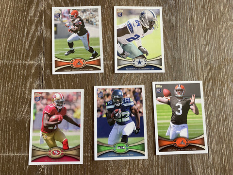 2012 Topps Football 5 Rookie Card Lot