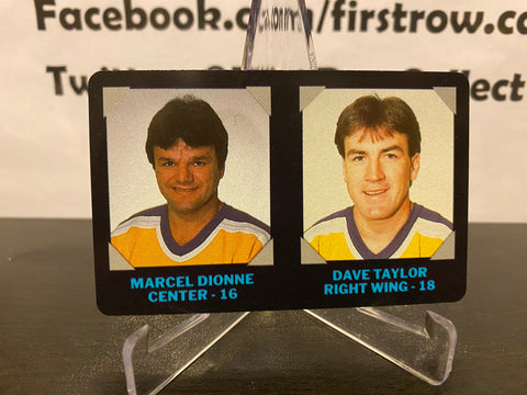 Marcel Dionne & Dave Taylor 1985 7-11 Hockey Card
