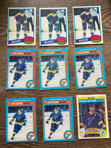Brian Sutter 70s & 80s O-Pee-Chee 9 Card Lot