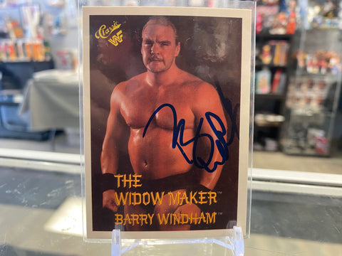 Barry Windham signed 1990 WWF Classic Wrestling Card