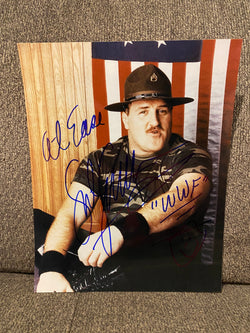 Sgt. Slaughter signed 8x10 Wrestling Photo WWE GI Joe