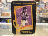 Vintage Muhammad Ali 1995 Metallic Impressions Embossed Metal Collector Cards