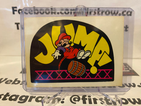 Super Mario Donkey Kong Sticker Card Mint Topps Nintendo 1982