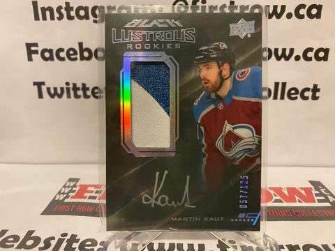 Martin Kaut 2020-21 UD Black Lustrous Rookies #LPA-MK SN# /125 Auto Patch