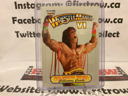 RARE Vintage 1993 WWF Coliseum Video Wrestlemania VI Card Ultimate Warrior
