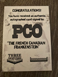 PCO AUTOGRAPHED LIMITED EDITION TRADING CARD