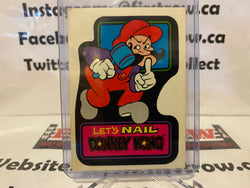 Super Mario Donkey Kong Sticker Card Mint Topps Nintendo 1982