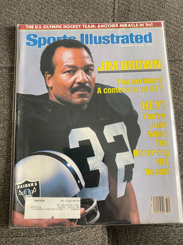 JIM BROWN - SPORTS ILLUSTRATED - DECEMBER 12, 1983 Oakland Raiders