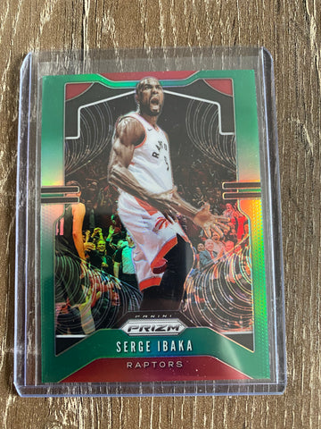 Serge Ibaka Green Prizm Basketball Card #154 2019-20 Card Toronto Raptors