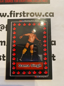 Gama Singh 2021 CanAm Wrestling Retro Series Card - First Row Collectibles