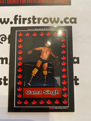 Gama Singh 2021 CanAm Wrestling Retro Series Card