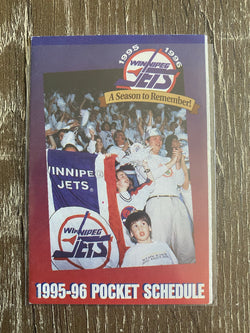 Winnipeg Jets 1995-96 Pocket Schedule - Last Season