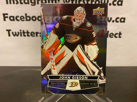 John Gibson 2021-22 Upper Deck Tim Hortons Hockey Card #36