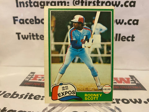 1981 O-Pee-Chee Montreal Expos Baseball Card #227 Rodney Scott