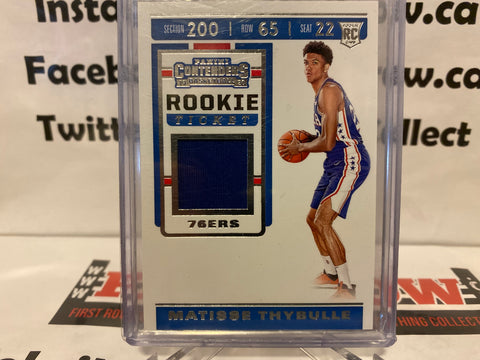 19/20 Panini Contenders Rookie Ticket Game Used Jersey #RTS-MTH Matisse Thybulle